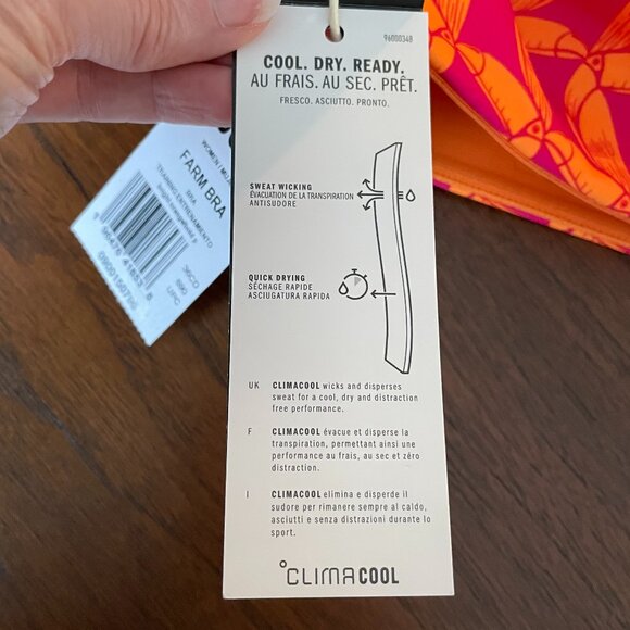 Farm Rio Adidas Colab Racerback Farm Bra Training Entrenamiento Orange Pink S - Picture 9 of 13